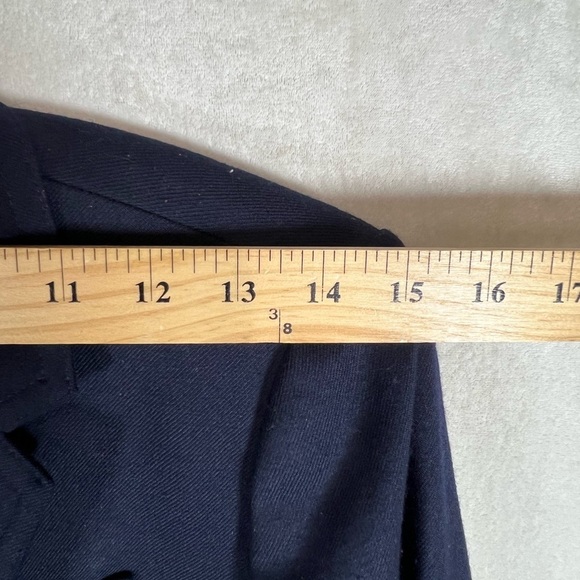 J. Crew Schoolboy Size 0 Wool Midnight Blue Blazer with Brass Buttons Coat - Picture 8 of 10